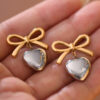 Piper 18K Heart Drop Earrings