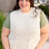 Amiah Cream Knit Sweater Vest
