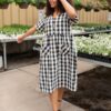 ArelieBlackGinghamButtonDress_DSC7337.jpg Arelie Black Gingham Button Dress