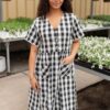 ArelieBlackGinghamButtonDress_DSC7343.jpg Arelie Black Gingham Button Dress