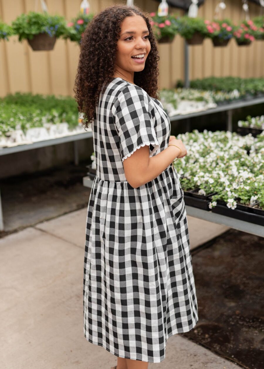 ArelieBlackGinghamButtonDress_DSC7344.jpg Arelie Black Gingham Button Dress