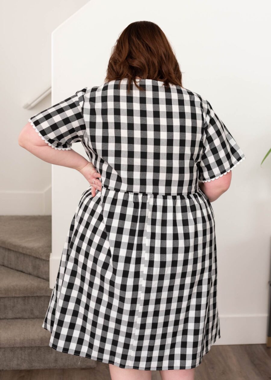 ArelieBlackGinghamButtonDress_DSC8373.jpg Arelie Black Gingham Button Dress
