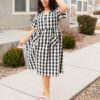 ArelieBlackGinghamButtonDress_DSC8501.jpg Arelie Black Gingham Button Dress