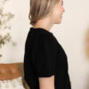 Ashley Black Puff Sleeve Cardigan