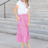 AstraWhiteTeeShirtLarissaDarkPinkGinghamSkirt_DSC4043.jpg Astra White Tee