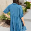 Ava Blue Tiered Dress