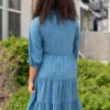 Ava Blue Tiered Dress