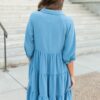 Ava Blue Tiered Dress