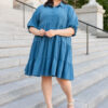 Ava Blue Tiered Dress