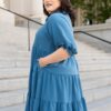 Ava Blue Tiered Dress