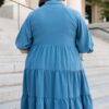 Ava Blue Tiered Dress