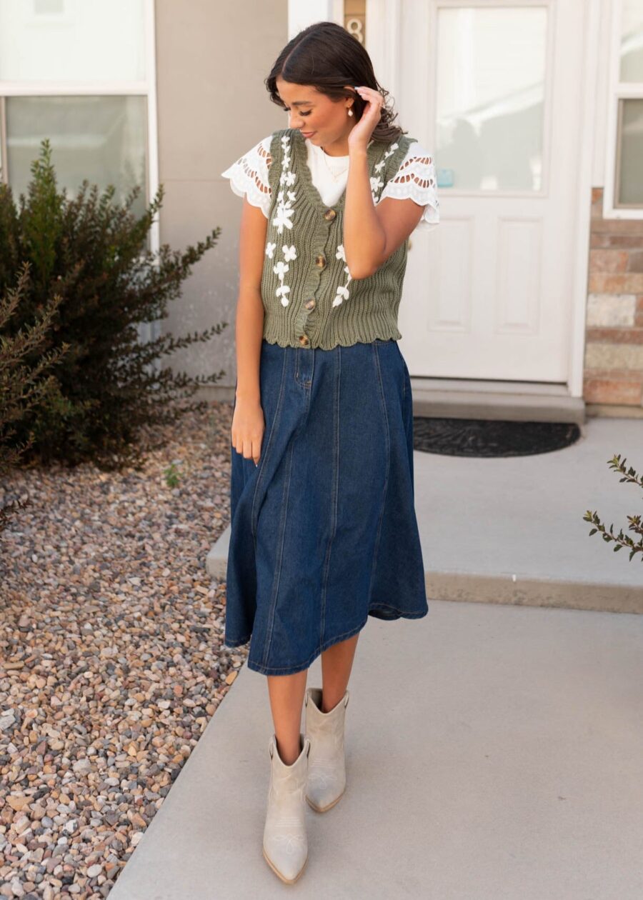 AzaleaOliveFloralSweaterVest_DSC1081.jpg Azalea Olive Floral Sweater Vest