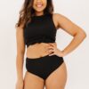 BlackKnotted_BlackHWLF4.jpg Black High-Waist Bottoms