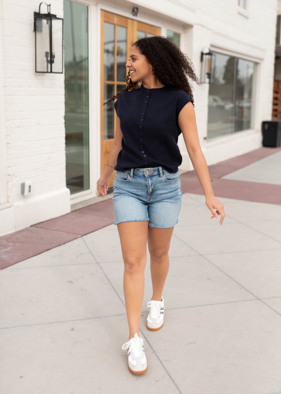 BreaNavyCapSleeveTop_DSC1456.jpg Brea Navy Cap Sleeve Top