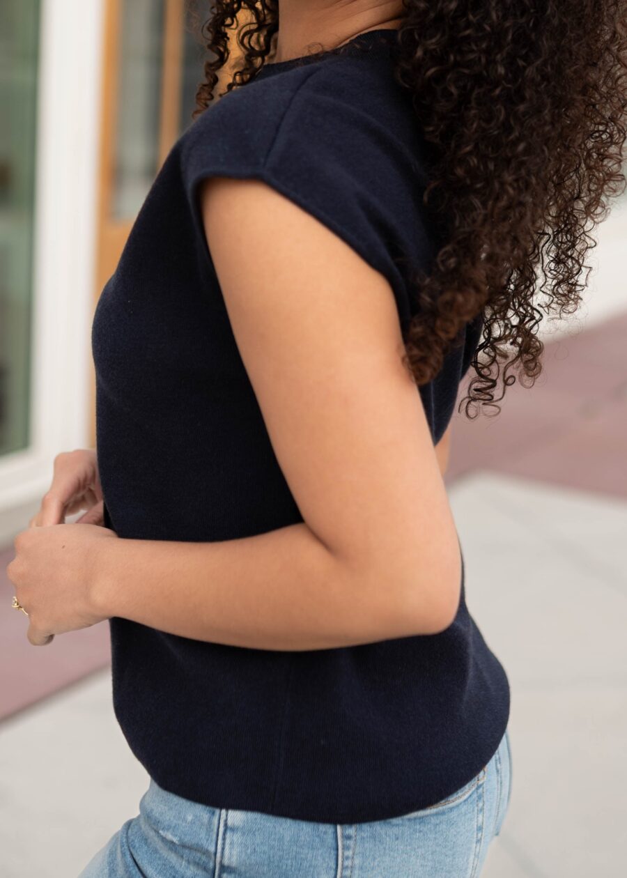 BreaNavyCapSleeveTop_DSC1466.jpg Brea Navy Cap Sleeve Top