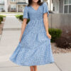 MilaBlueSmockedFloralDress_DSC7843.jpg Mila Blue Smocked Floral Dress