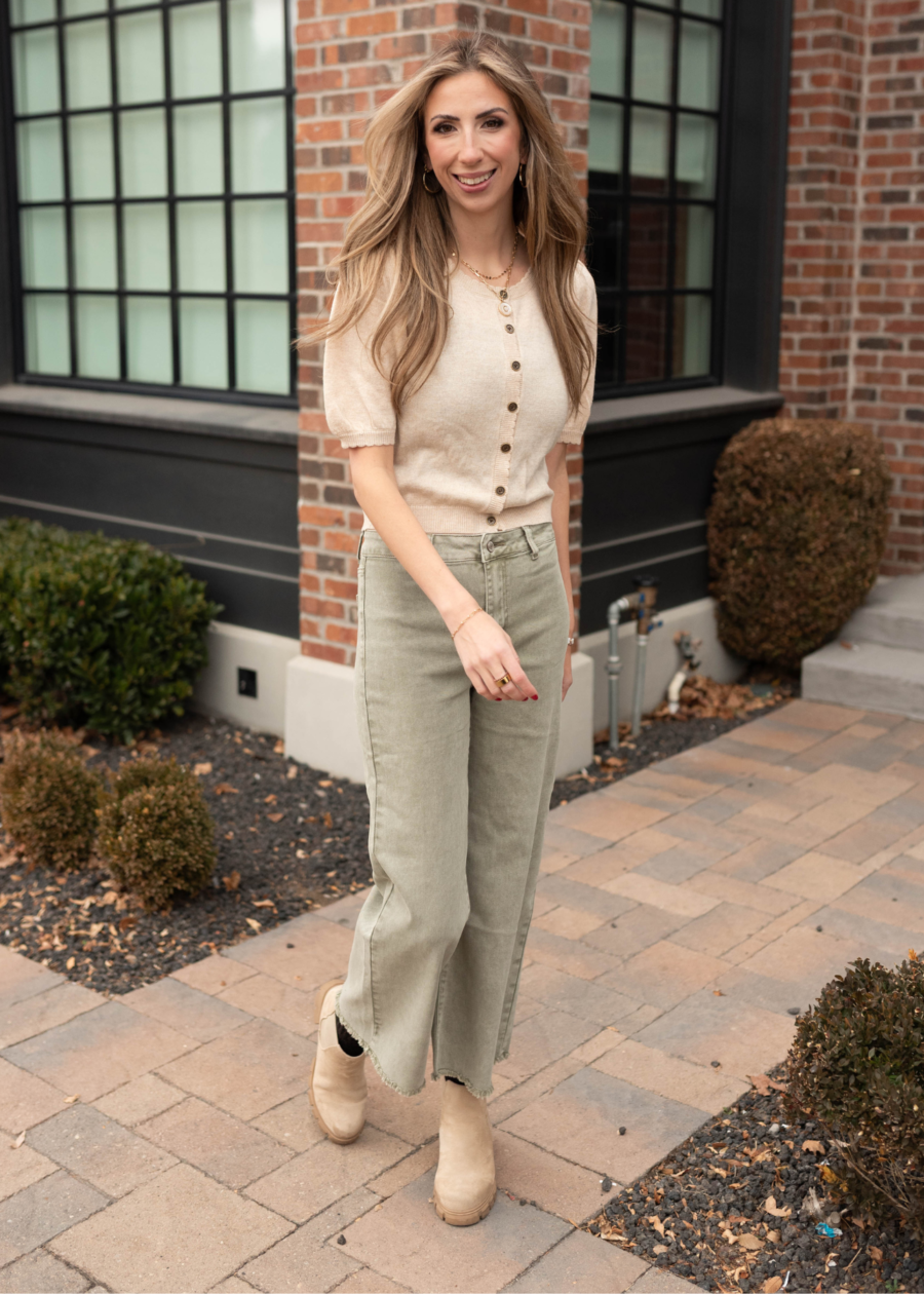 Norah Olive Wide Leg Pants