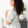 Opal Green Lace Top