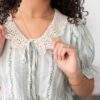 Opal Green Lace Top