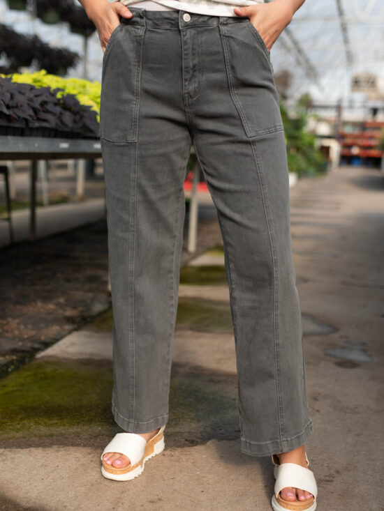 Paige Charcoal High Waisted Jeans