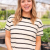 Raegan Black Striped Sweater Top