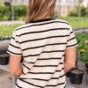 Raegan Black Striped Sweater Top