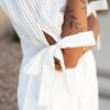 Reina White Gingham Dress