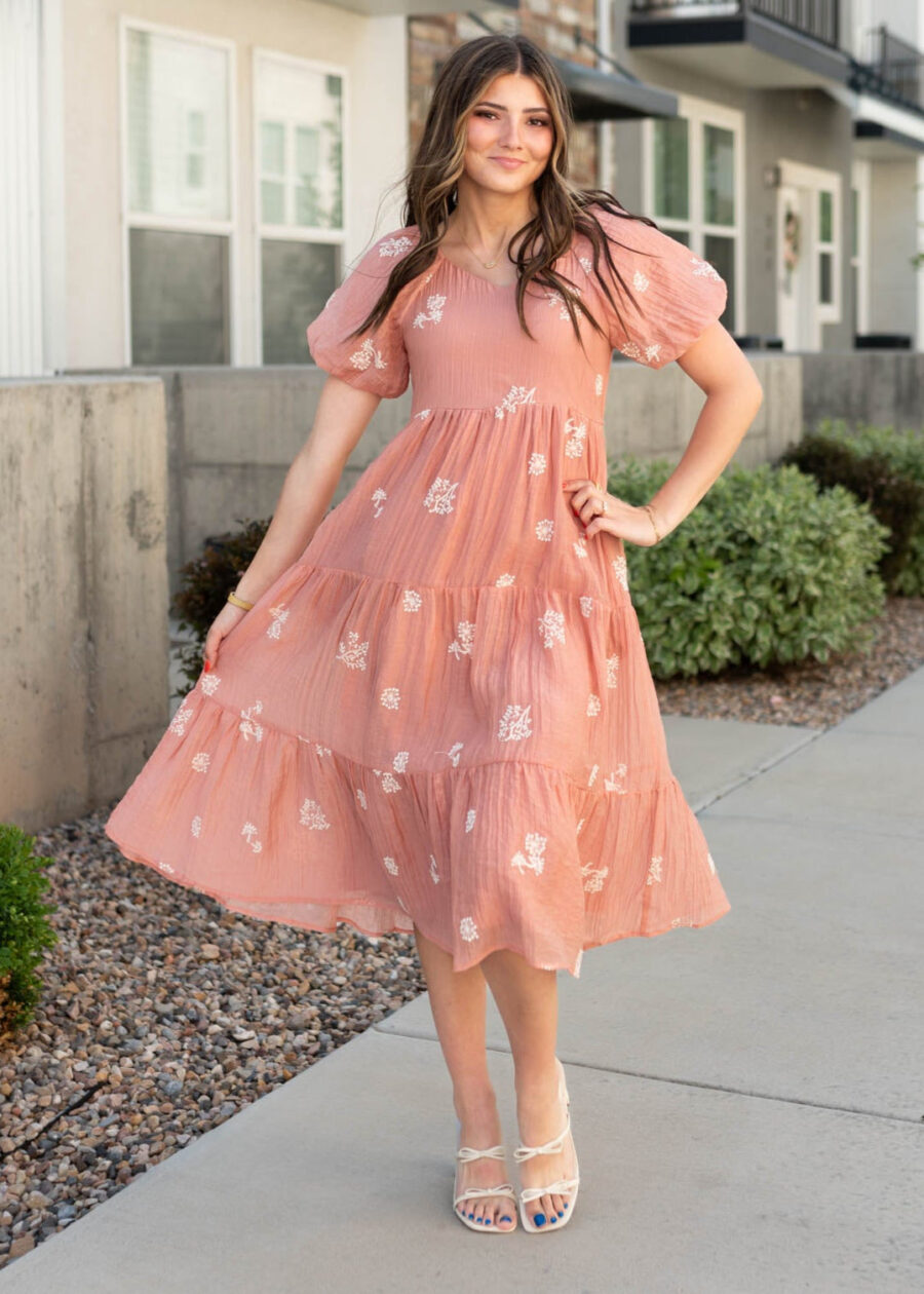 RosieTerracottaEmbroideredDress_DSC2934.jpg Rosie Terracotta Embroidered Dress