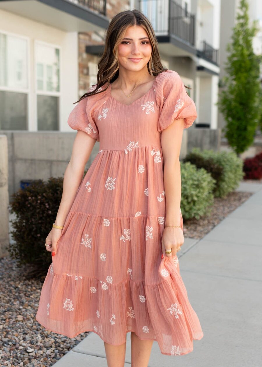 RosieTerracottaEmbroideredDress_DSC2946.jpg Rosie Terracotta Embroidered Dress
