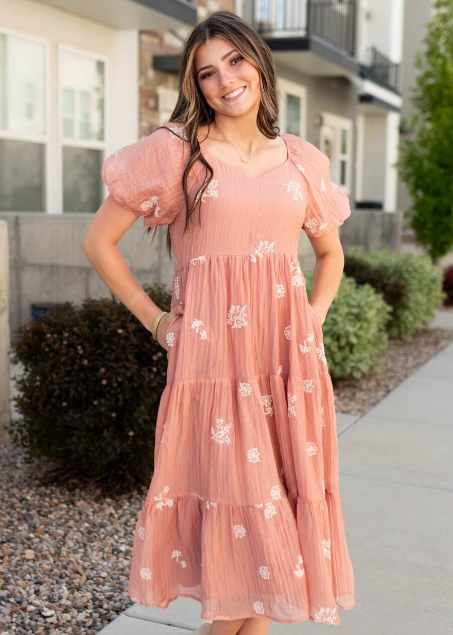 RosieTerracottaEmbroideredDress_DSC2949.jpg Rosie Terracotta Embroidered Dress