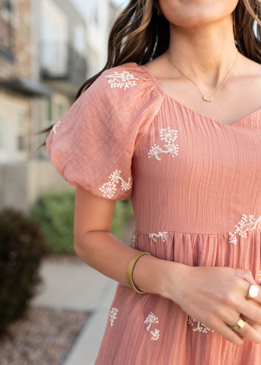 RosieTerracottaEmbroideredDress_DSC2954.jpg Rosie Terracotta Embroidered Dress