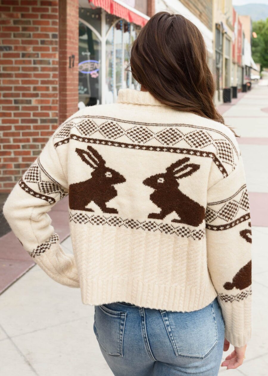 Sami Cream Pattern Cardigan