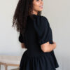 Sirena Black Tiered Blouse
