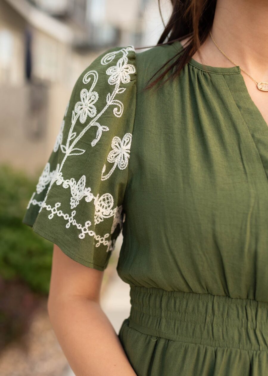 SofiaOliveEmbroideredDress_DSC4780.jpg Sofia Olive Embroidered Dress