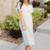 Sonya Dusty Blue Wrap Dress