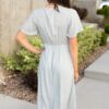 Sonya Dusty Blue Wrap Dress