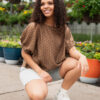 Tia Chocolate Polka Dot Top