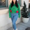 VeronicaGreenChristmasBowCardigan_DSC4535.jpg Veronica Green Christmas Bow Cardigan