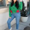 VeronicaGreenChristmasBowCardigan_DSC4538.jpg Veronica Green Christmas Bow Cardigan