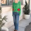 VeronicaGreenChristmasBowCardigan_DSC4712.jpg Veronica Green Christmas Bow Cardigan