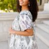 Vivianne Black Pattern Top